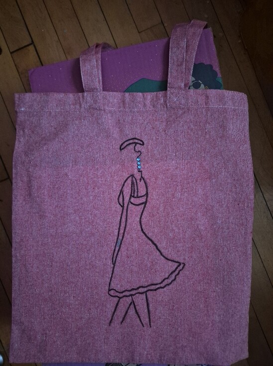 CoCo Designs Handbags - Hand-Painted Red Canvas Tote with Rhinestone Detail